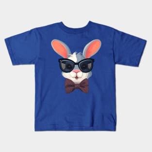 Dapper Bunny in a Bow Tie and Sunglasses Kids T-Shirt